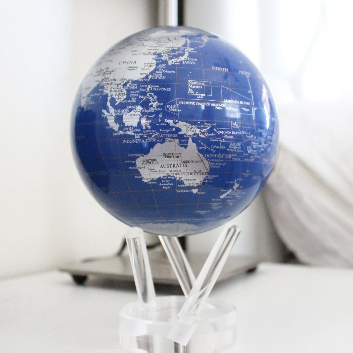 Blue and Silver Globe by MOVA