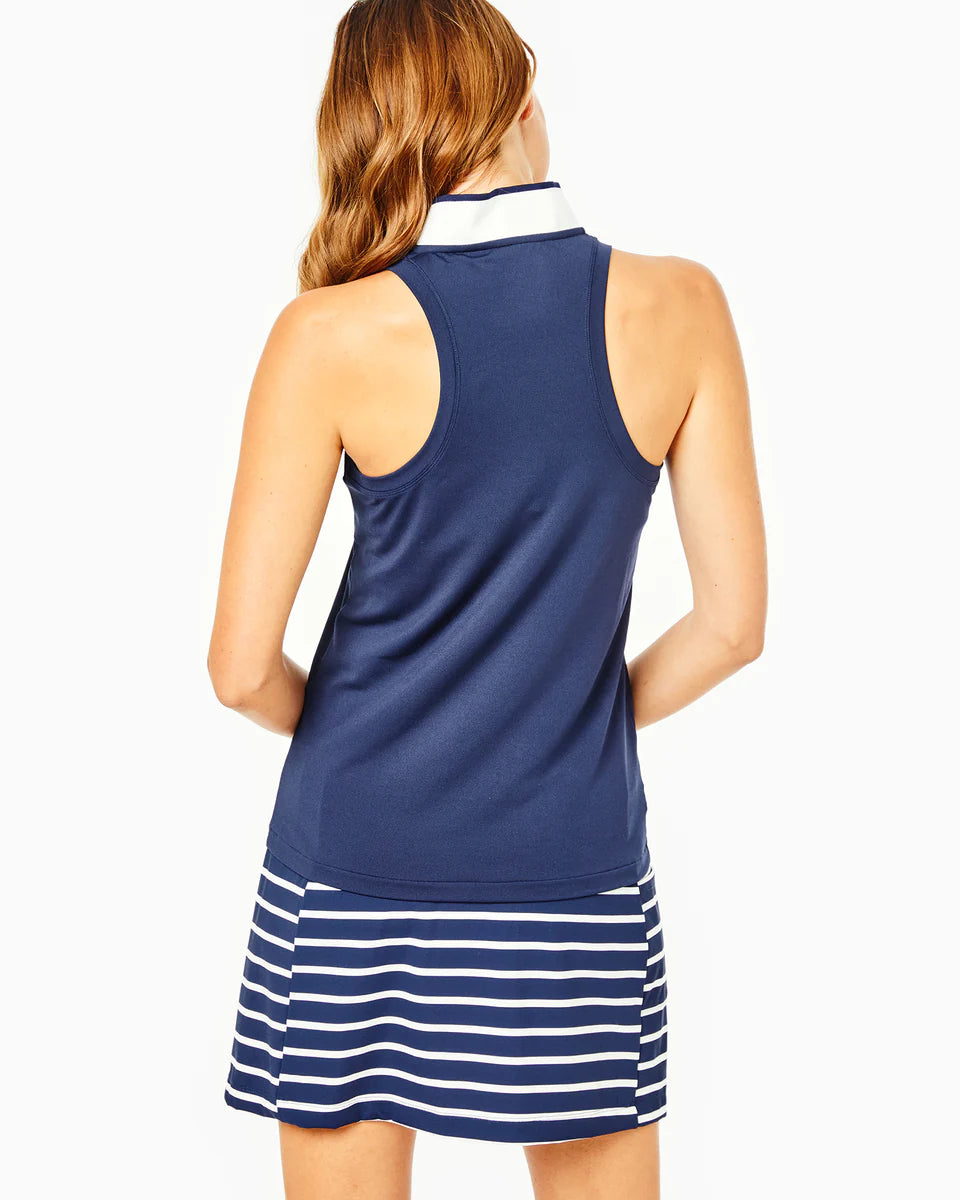 Sleeveless Courtside Polo- Navy by Addison Bay