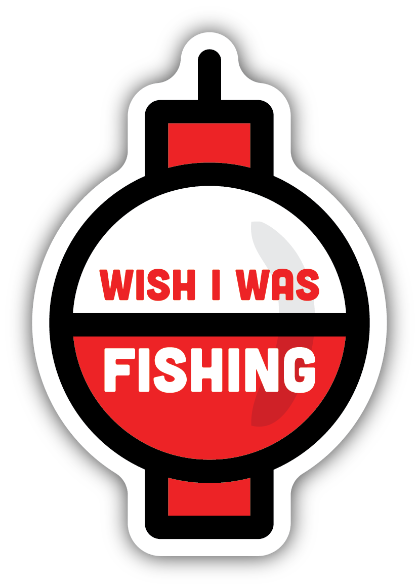 Wish I Was Fishing Bobber Sticker